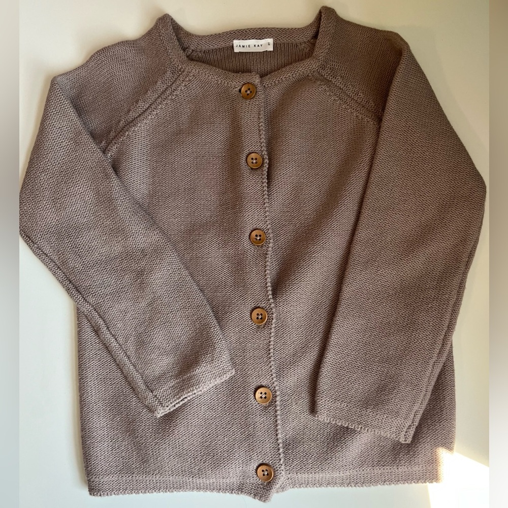 EUC Simple Cardigan Mauve 4y